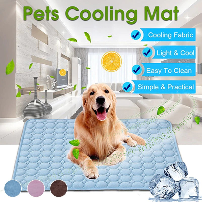 Cooling Mat for Pets — Breathable Ice-Silk Comfort Pad